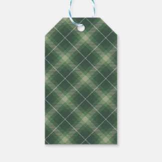 Traditional plaid in green. gift tags