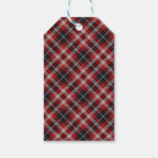Traditional plaid in red and black. gift tags