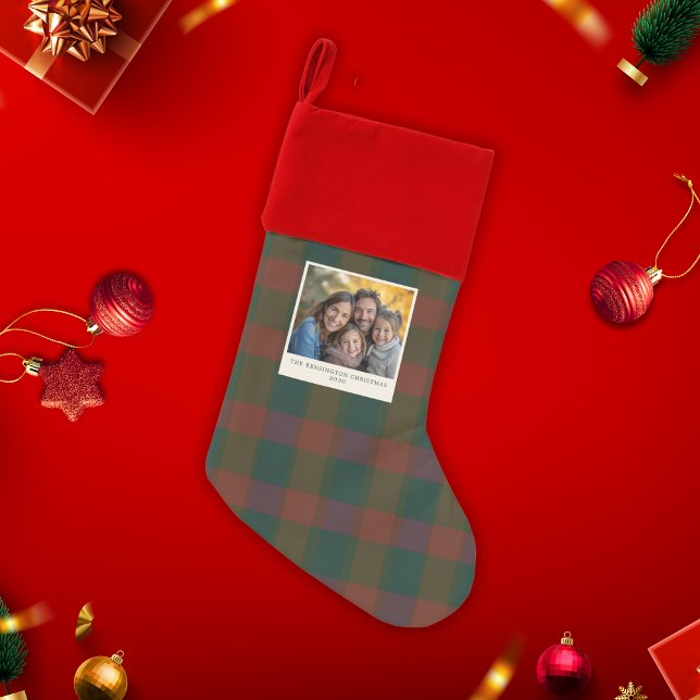 Traditional Plaid/Tartan Christmas Stocking (Traditional plaid/tartan Christmas stocking.)