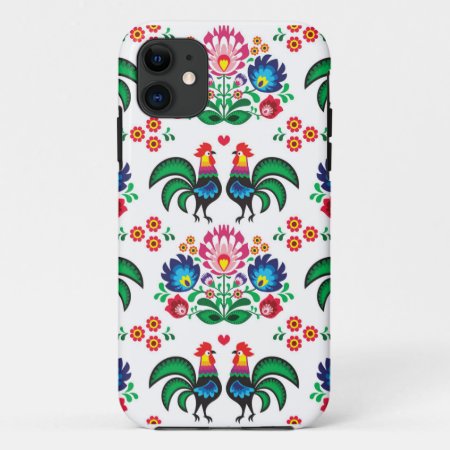 Traditional Polish Floral Folk Embroidery Pattern Iphone 11 Case