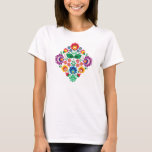 Traditional Polish Floral Folk Embroidery Pattern T-shirt at Zazzle