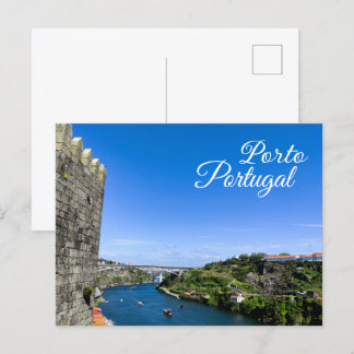 Traditional Port City Landscape Postcard