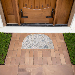 Traditional Portuguese and Spanish Boho Tiles  Doormat