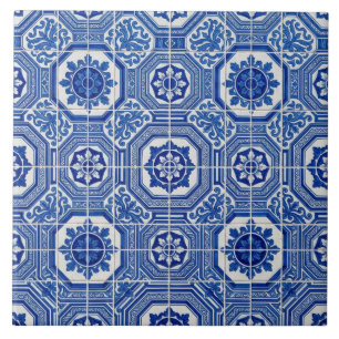 Traditional Portuguese Azulejo Ceramic Tile