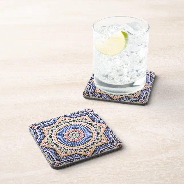 Traditional Portuguese Azulejo Tile Pattern Beverage Coaster Zazzle