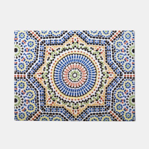 Traditional Portuguese Azulejo Tile Pattern Doormat