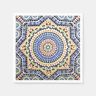 Traditional Portuguese Azulejo Tile Pattern Napkins