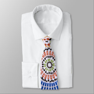 Traditional Portuguese Azulejo Tile Pattern Neck Tie