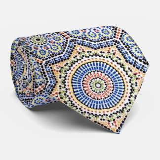 Traditional Portuguese Azulejo Tile Pattern Neck Tie