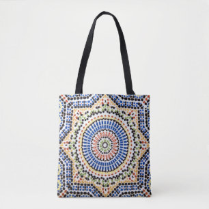 Traditional Portuguese Azulejo Tile Pattern Tote Bag