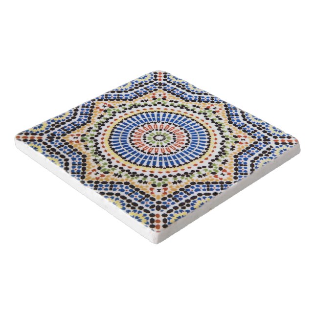 Traditional Portuguese Azulejo Tile Pattern Trivet (Corner)