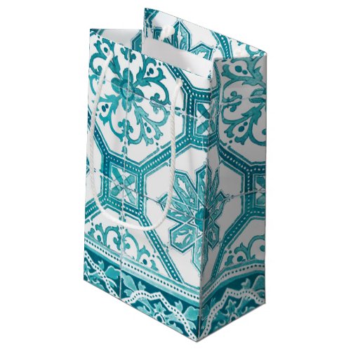 Traditional Portuguese blue tiles design Small Gift Bag