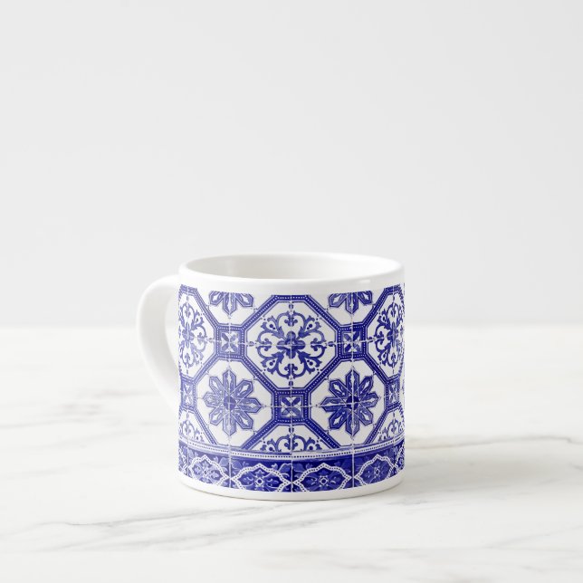 Traditional Portuguese blue tiles Espresso Cup (Front Left)
