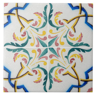 Traditional Portuguese glazed Ceramic Tile