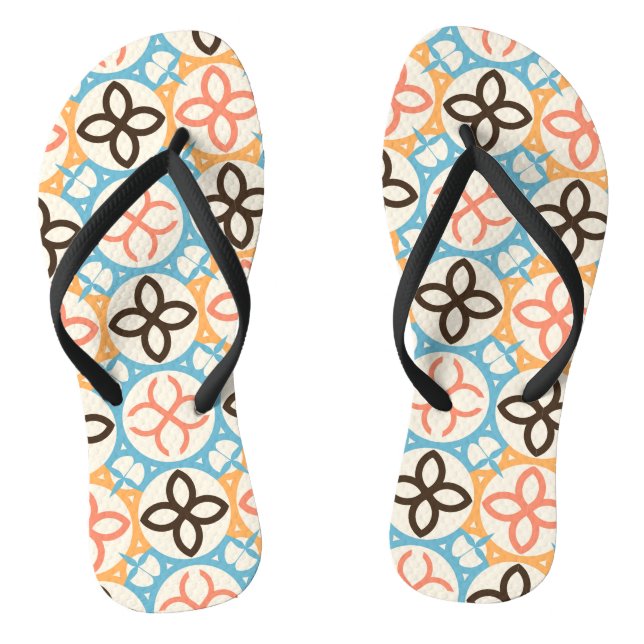 Traditional Portuguese Spanish Moroccan Mosaic Flip Flops (Footbed)