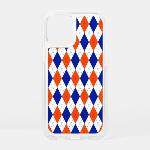 Traditional Preppy Argyle in Orange and Blue Speck iPhone 12 Mini Case