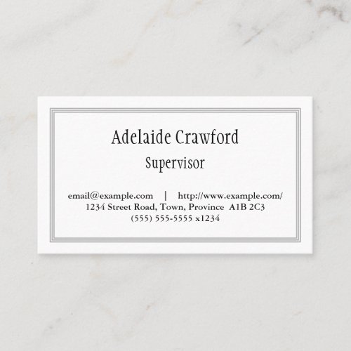 Traditional Professional Business Card