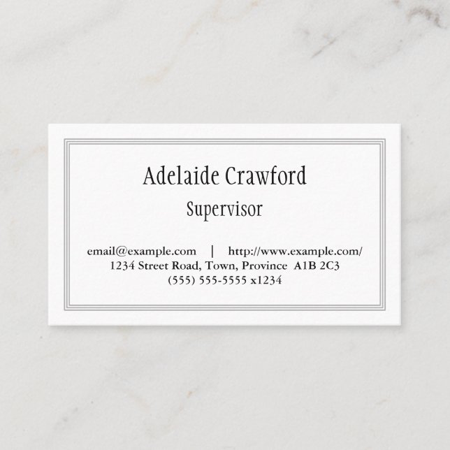 Traditional, Professional Business Card (Front)
