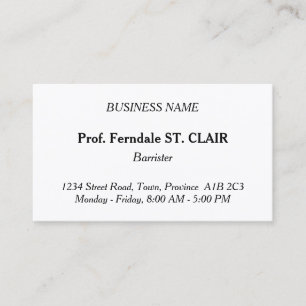 Traditional Professional Lawyer Business Card