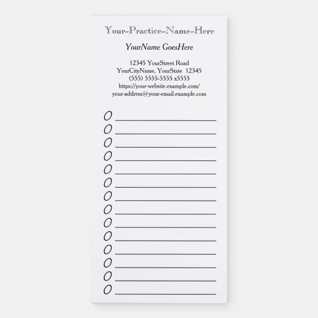 Traditional Professional Promotional Notepad (Front)