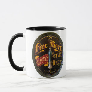 Traditional Pub Beer Sign on a Mug