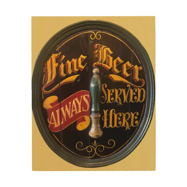 Traditional Pub Beer Wood Poster (Front)