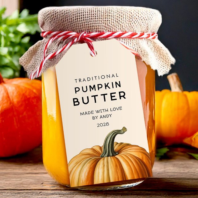 Traditional pumpkin butter food Jar Labels (Creator Uploaded)