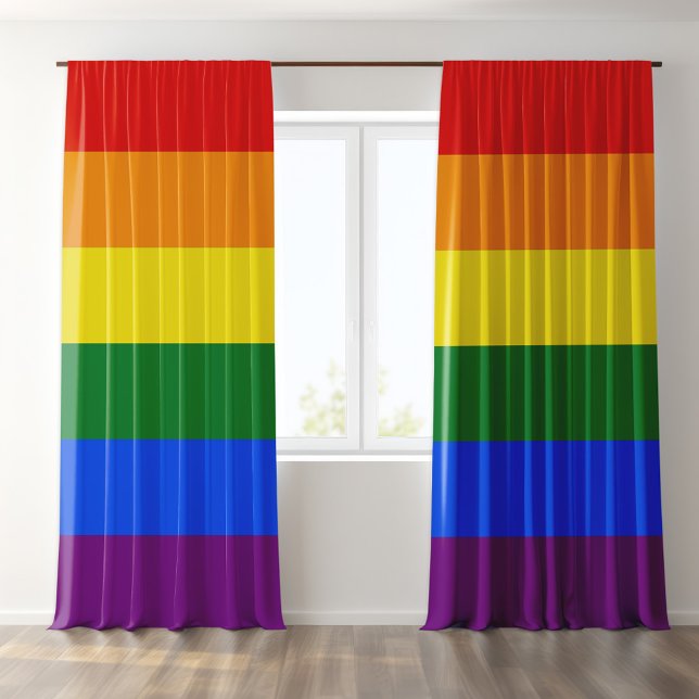 Traditional Rainbow Pride Flag Sheer Curtains (Creator Uploaded)
