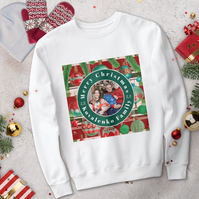 Traditional Red and Green Plaid Holiday Sweatshirt (Creator Uploaded)