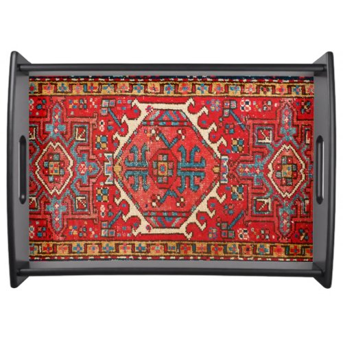 Traditional Red Antique Oriental Persian   Serving Tray