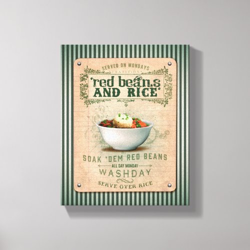 Traditional Red Beans  Rice Canvas Print