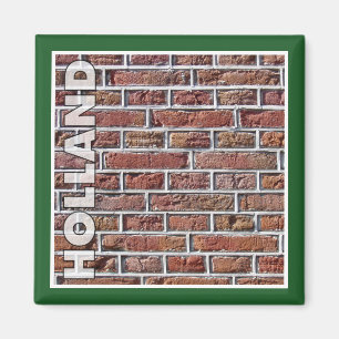 Traditional Red Dutch Brickwork Pointing Holland Magnet