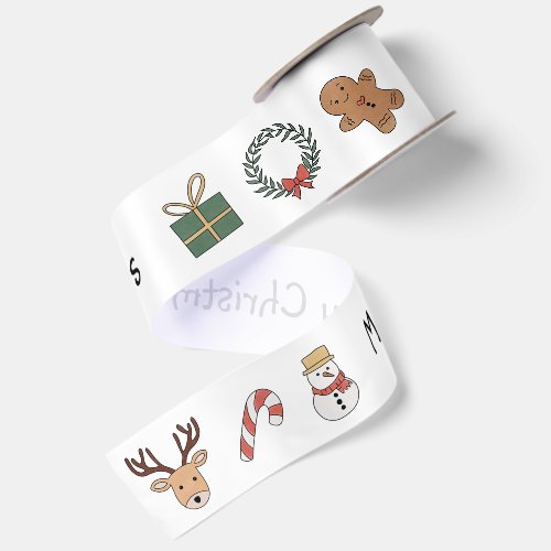 Traditional Red Green Festive Christmas Holiday Satin Ribbon