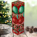 Traditional Red Green Plaid Holiday Wine Box<br><div class="desc">Enhance your holiday celebrations with the "Traditional Red and Green Plaid Holiday" design, perfect for adding a festive touch to your home and gifts. This classic design features beautifully illustrated ornaments against a timeless plaid background, making it ideal for wrapping paper, cocktail napkins, gift bags, paper plates, and home decor...</div>
