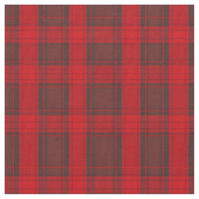 Traditional Red Plaid Tartan Modern Collection Fabric (Close Up)