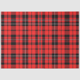Traditional Red Plaid Tartan Popular Collection Tissue Paper