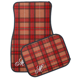 Traditional Red Plaid Tartan Trendy Collection Car Floor Mat