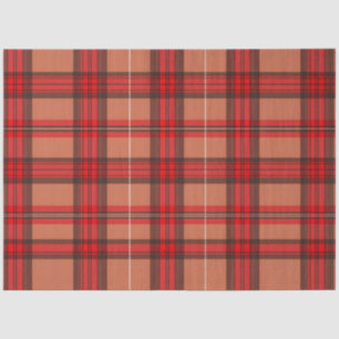 Traditional Red Plaid Tartan Trendy Collection Tissue Paper