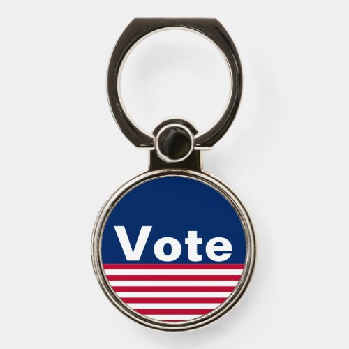 Traditional Red White and Blue Vote Button Phone Ring Stand