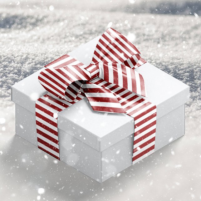 Traditional Red White Stripes Satin Ribbon (Creator Uploaded)