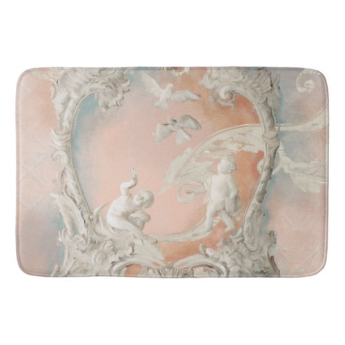 Traditional Rococo Baroque Angel Cherubs Vintage Bathroom Mat
