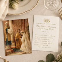 Traditional Roman Catholic Wedding Prayer Card