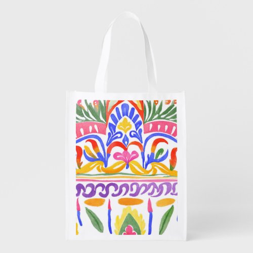 traditional Romanian decor Grocery Bag