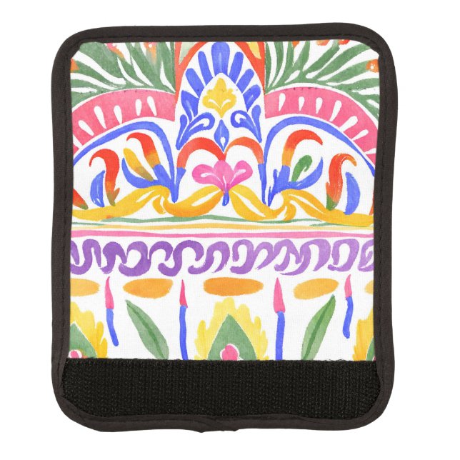 traditional Romanian decor Luggage Handle Wrap (Front)