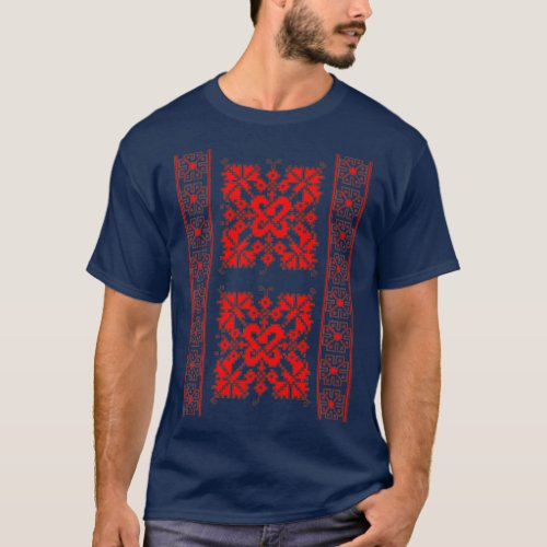 Traditional Romanian folk art motifs from Olt T_Shirt