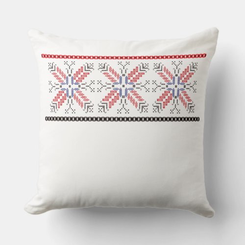 Traditional Romanian folk art motifs  Romania 1 Throw Pillow