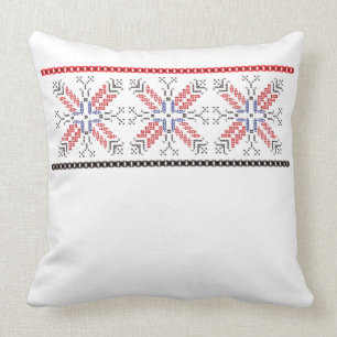 Traditional Romanian folk art motifs Romania 1 Throw Pillow
