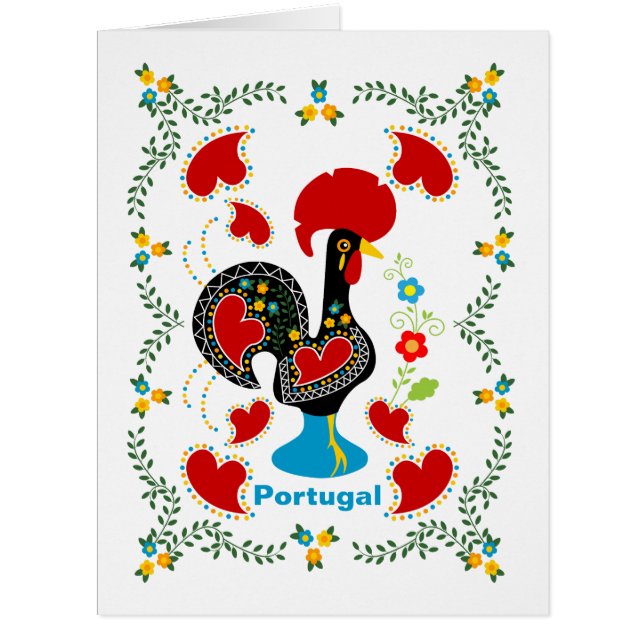 Traditional Rooster of Portugal birthday card (Front)