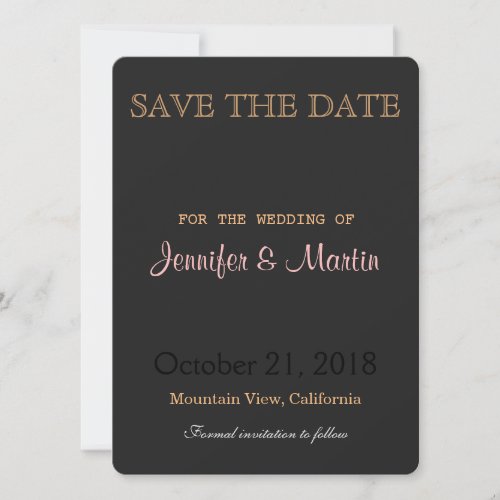 Traditional Rounded Grey Wedding Invitation