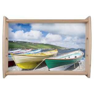Traditional rowboats serving tray